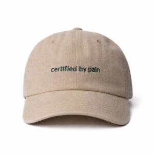 Cotton washed Beige Cap- Certified by pain