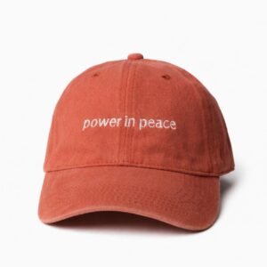 Washed Orange Cotton Cap – Power in peace